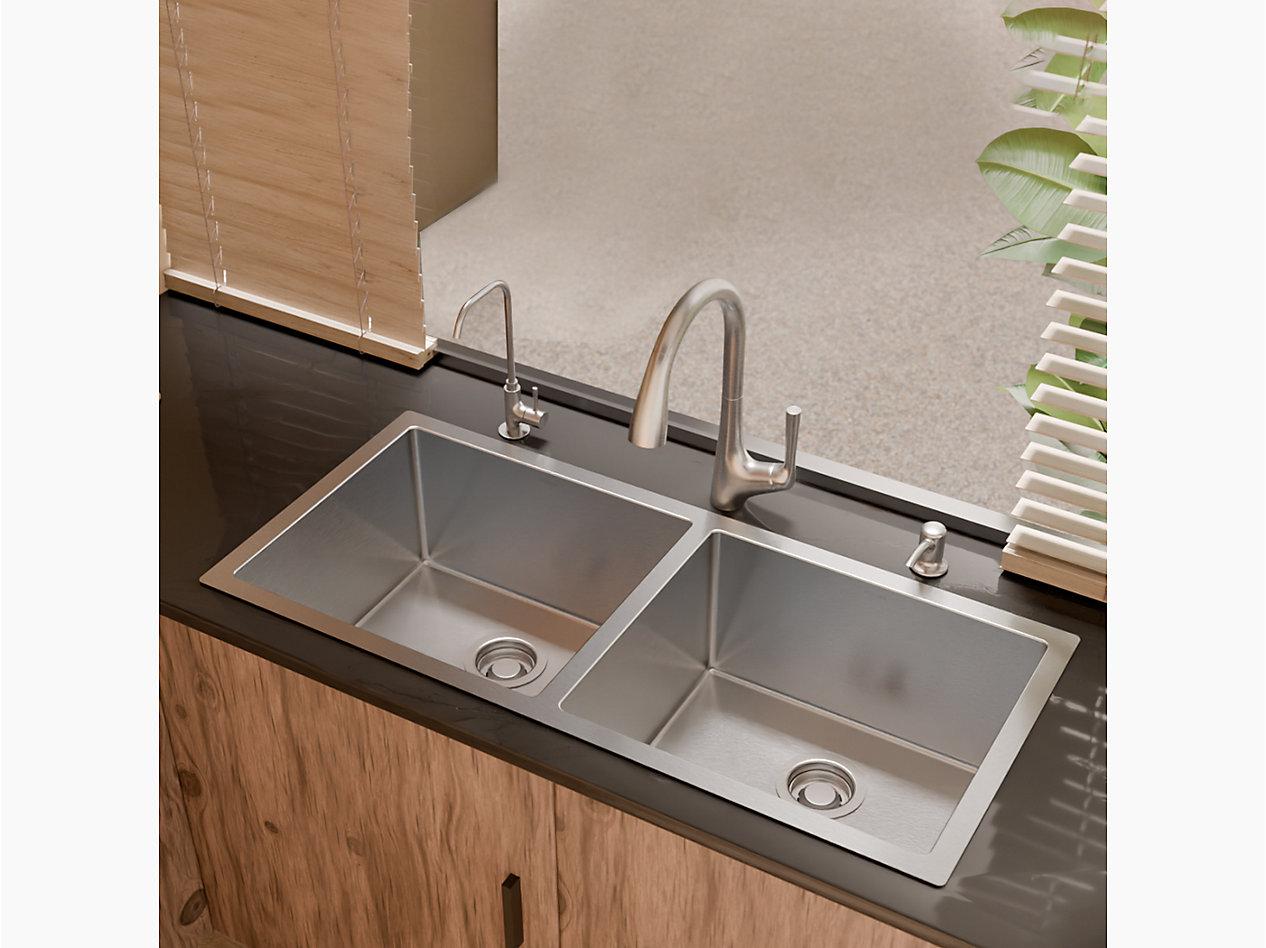 double bowl kitchen sink