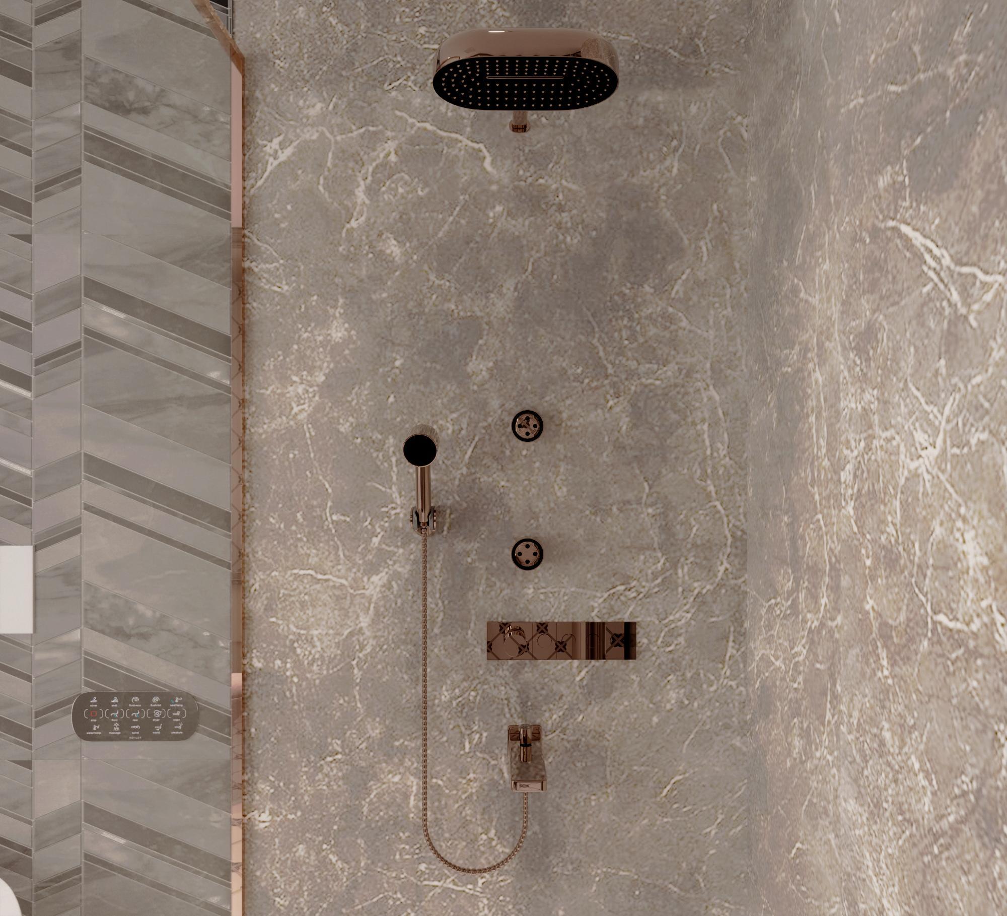 standard shower head height