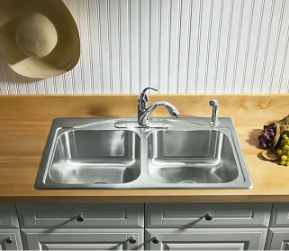 Kohler double-bowl kitchen sink