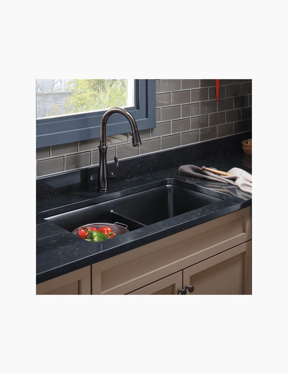 black stainless kitchen