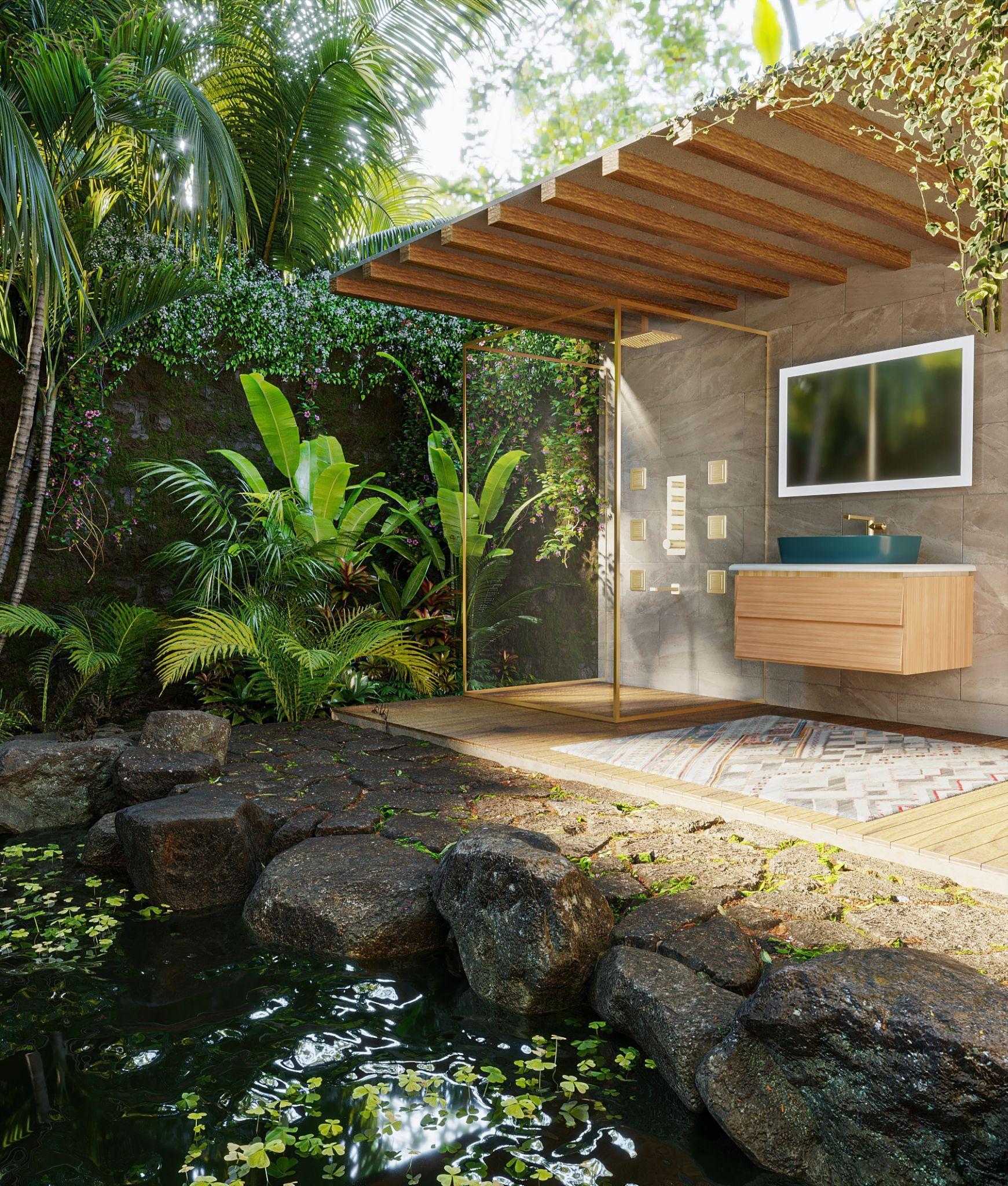 Outdoor bathroom design