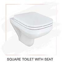 Square Toilet with Seat 2