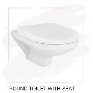 Round Toilet with Seat