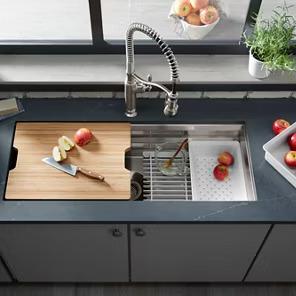 Stainless steel corner sink